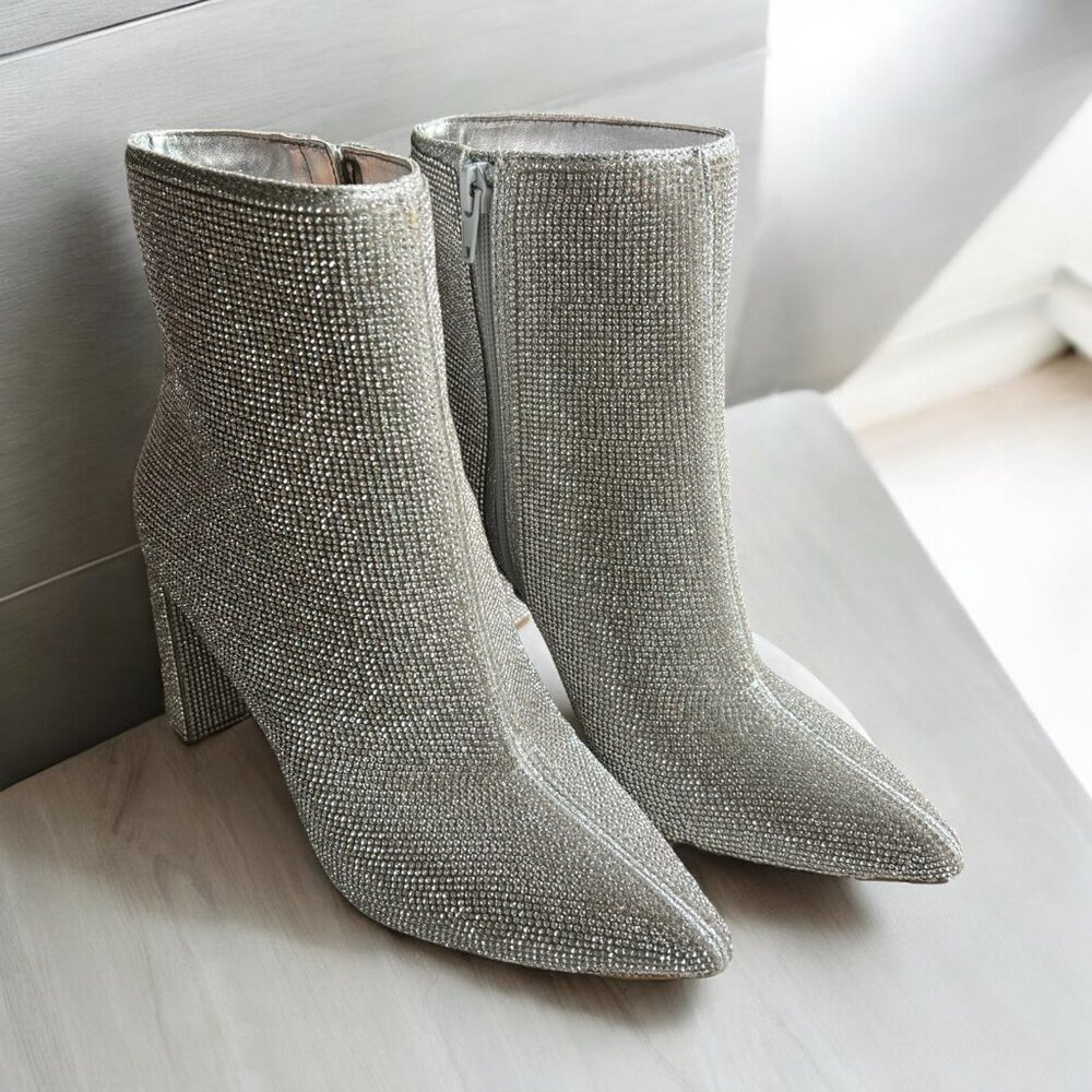 NWT Silver Crystal Booties - Size 7.5 by INC International Concepts